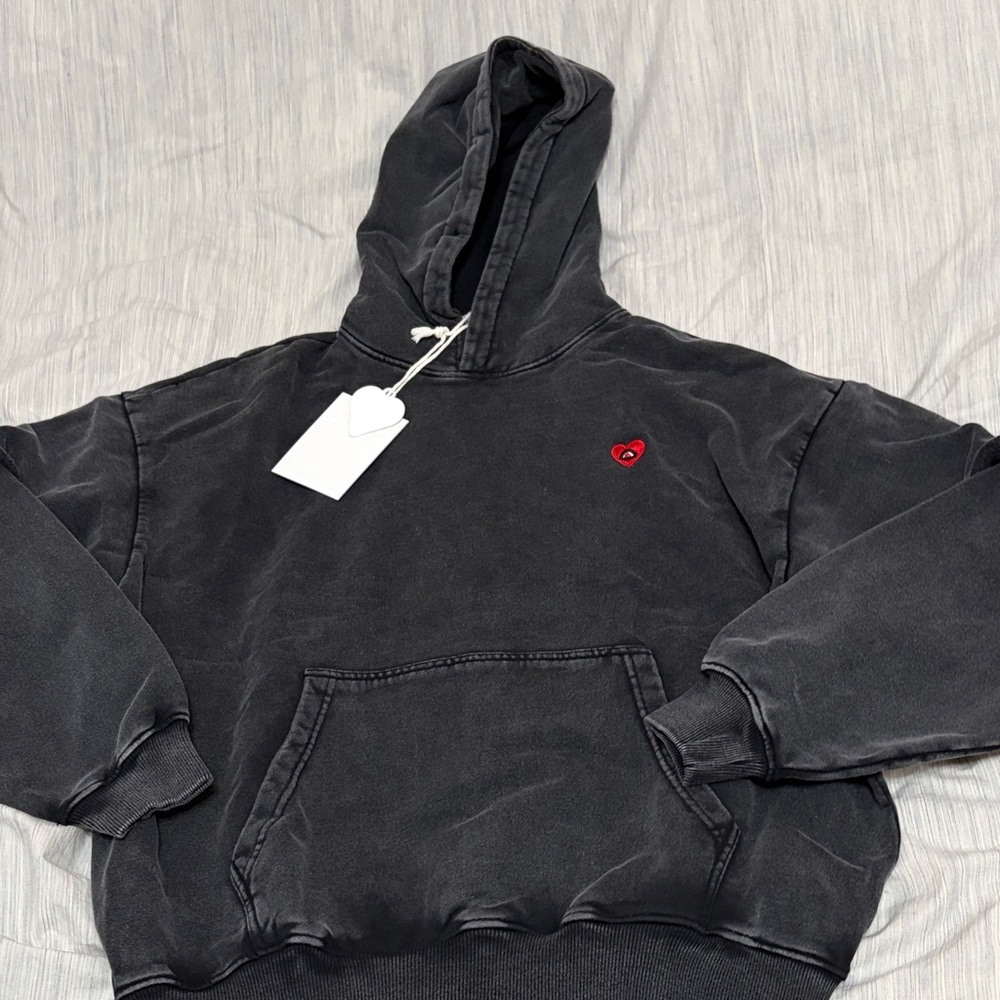 Aelfric Eden Black Hoodie with Red Accent